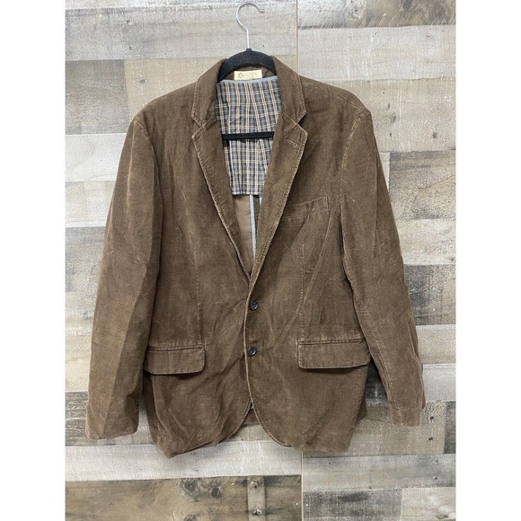 J Crew Brown Corduroy Sport Coat Mens M Blazer Two Button - Picture 1 of 5